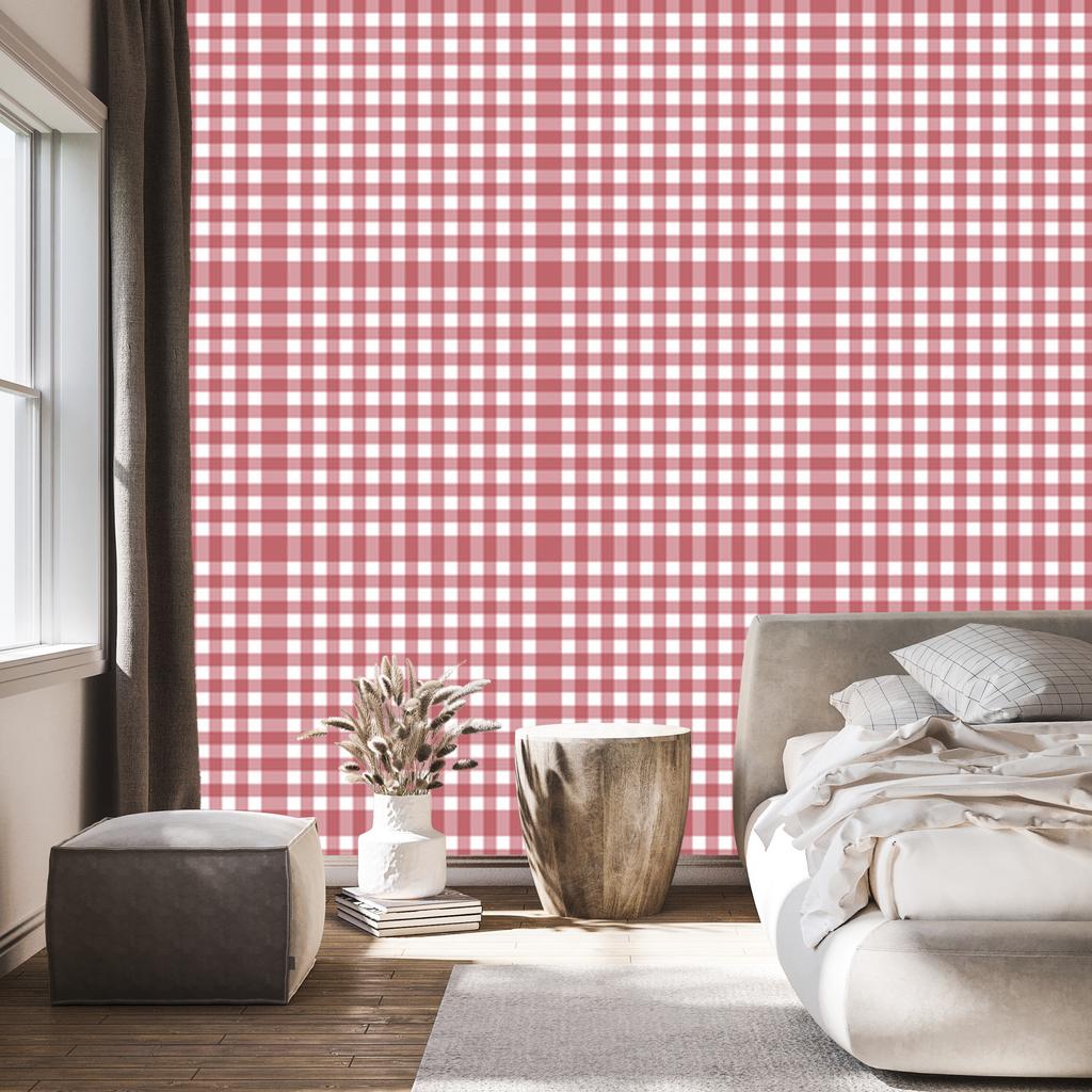 Wallpaper Fabric Pattern Coral and Red for Living Room and Bedroom 50x1000