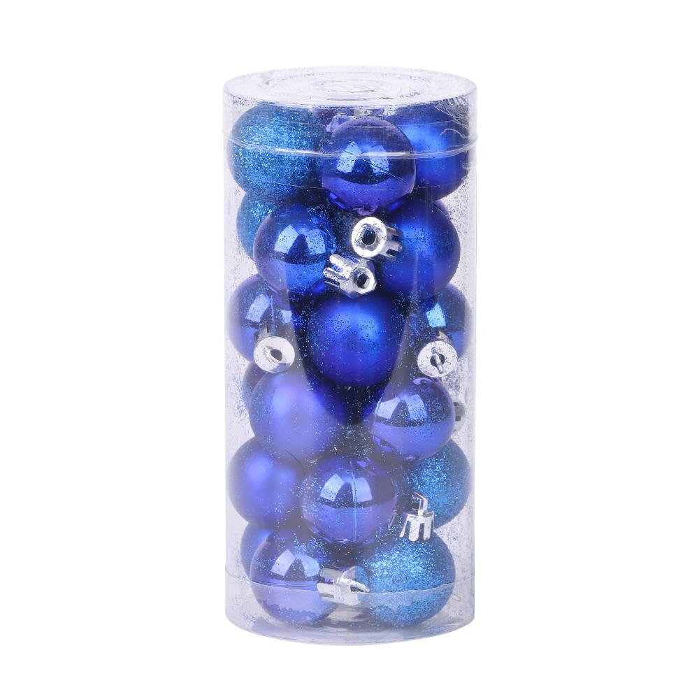 24pcs 3cm Party Supplies Crafts Home Decor Ball Bauble Christmas Tree Decoration Drop Pendant Xmas Hanging