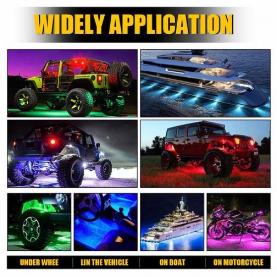 Waterproof DC 12V Motor LED Underglow Underbody Light For Car Motorcycle Truck