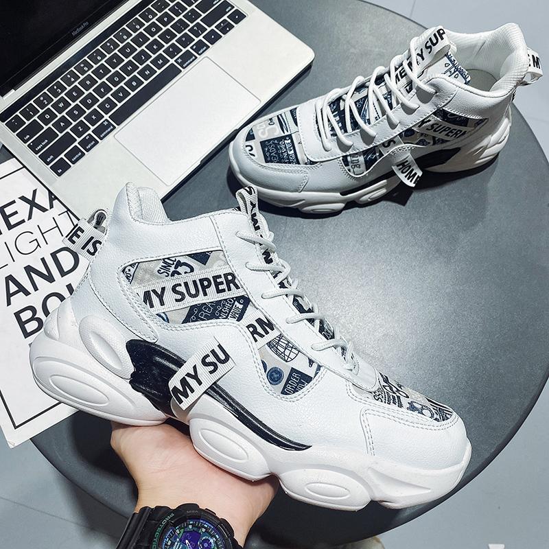 New Men's Shoes for Autumn and Spring Basketball and Running Shoes for Middle School Students Casual Shoe for Teenagers Dad Shoe