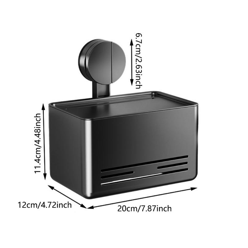 Suction Cup Tissue Holder Wall Mounted Tissue Box Paper Roll Dispenser Toilet Roll Paper Holder Box Easy To Install