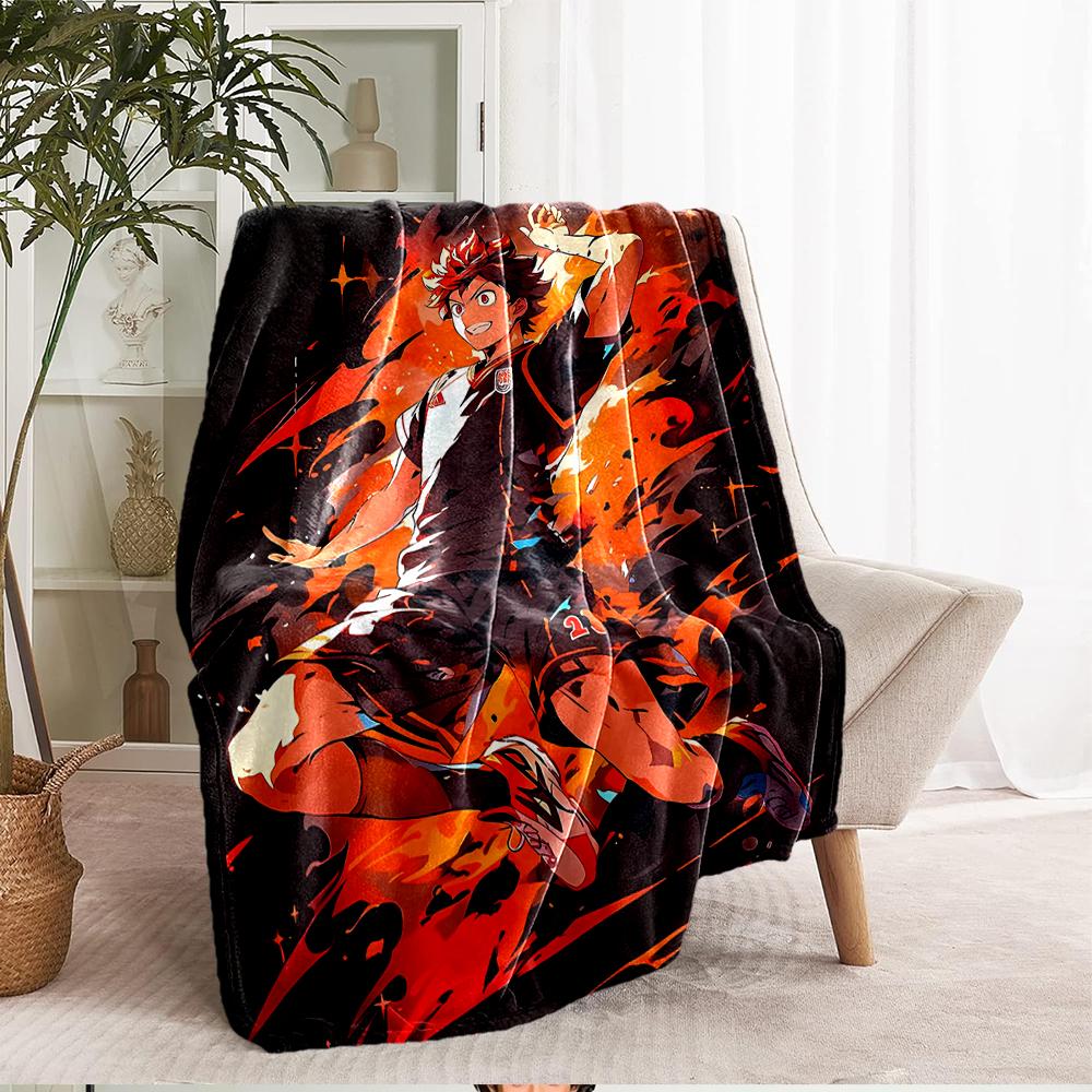Haikyu Theme Printed Blanket - Perfect for Couch, Bed, Travel & Outdoor Use | Machine Washable, Cozy & Durable.