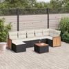 VidaXL Garden Lounge Set with Cushions 8 Pcs, Patio Sofas, Patio Furniture Set, Outdoor Furniture, Black 3227876