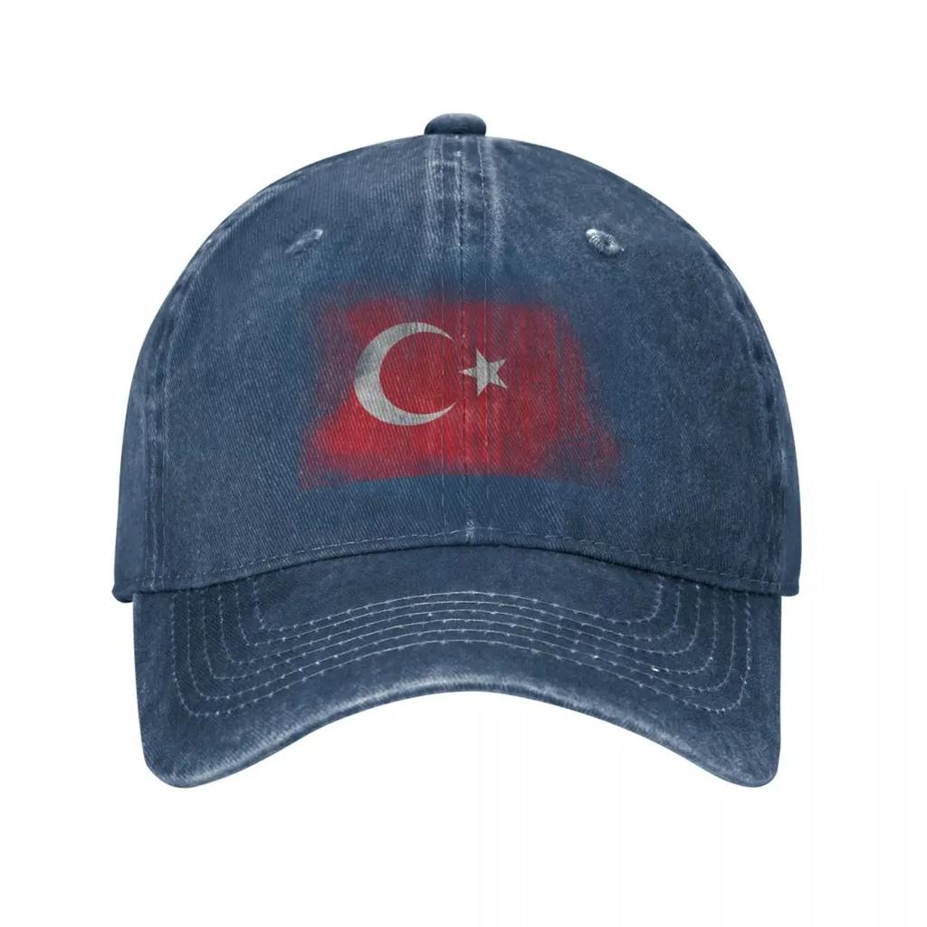 Turkey Flag Unisex Style Baseball Caps Distressed Washed Caps Hat Fashion Outdoor Workouts Adjustable Sun Cap