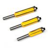 3Pcs 4 Flute Router Bit Cemented Carbide Accurate Smoothly Trimming Woodworking Router Bit