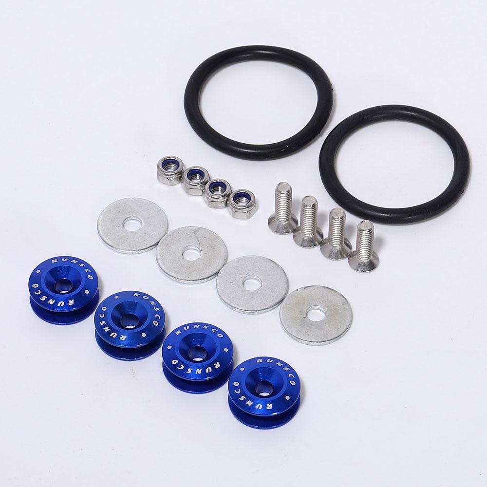 Car Bumper Quick Release Fasteners Kit for Front/Rear Bumper Hatch Cover Surround Fixing Buckle Hatch Lids синий