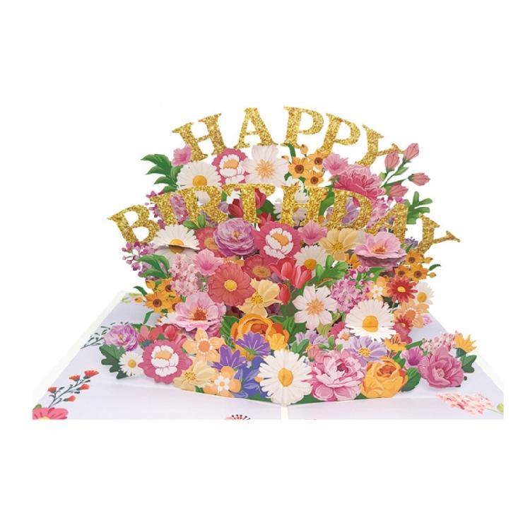 Artistic 3D Popup Mother's Day Card Handmade Greeting Card for Friend Elegant Celebration Paper Card