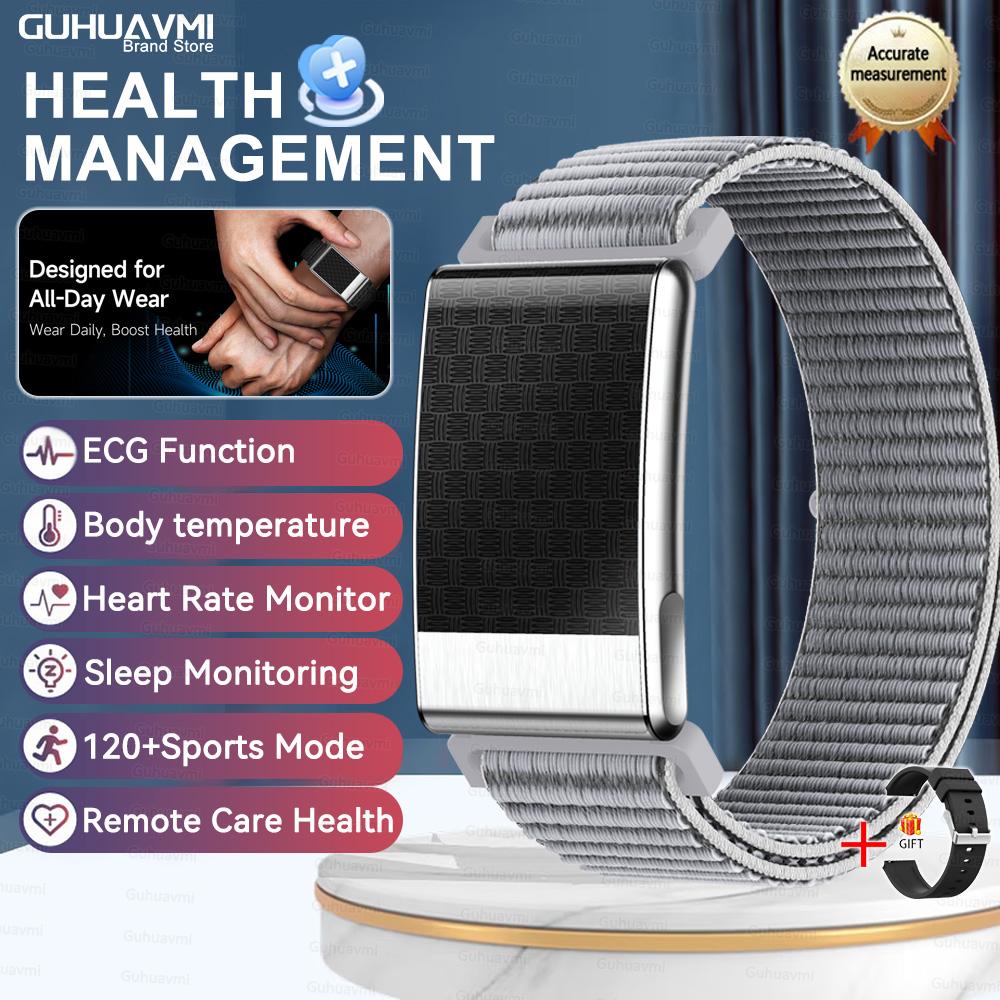 New Health Smartwatch No Screen Long Endurance Heart Rate Blood Pressure ECG Health Trackr IP68 Waterproof Sports Smart Bracelet