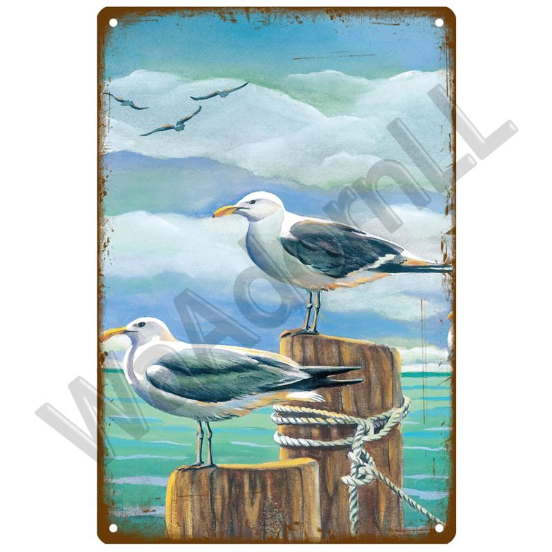 Beach Tin Sign Plaque Metal Sign Vintage Summer Metal Wall Sign Beach Decor For Beach Bar Beach House Seaside Decorative Plate