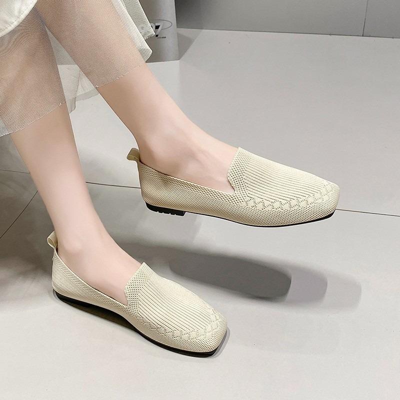 Summer new breathable mesh women's shoes casual and comfortable soft sole one-pedal women's shoes