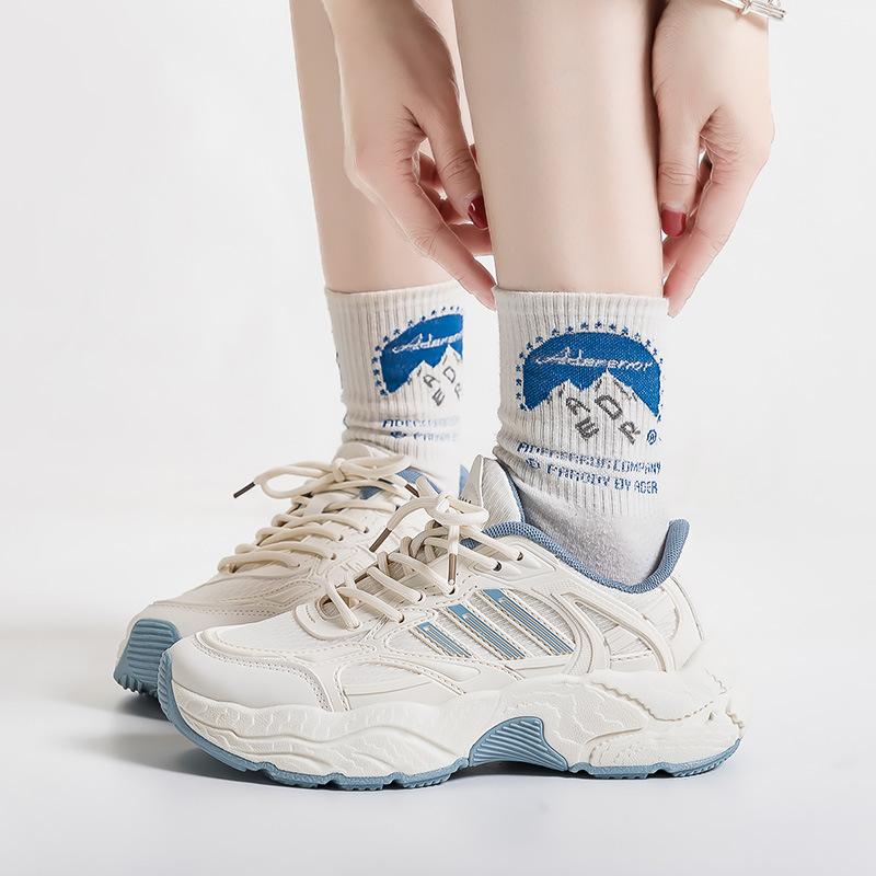 Women's shoes spring new mesh breathable retro sneakers platform casual sneakers