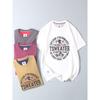 Soft and Comfortable! Exported Quality, Label-Cut, Pure Cotton Printed Short-Sleeve T-Shirt for Men, Loose Fit, Casual Round Neck Base Shirt