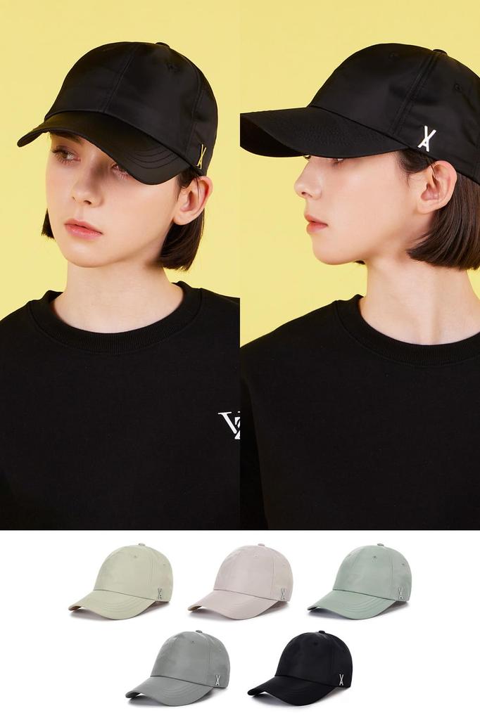 Stud Logo Over Fit Poly Ball Cap Black [VARZAR]