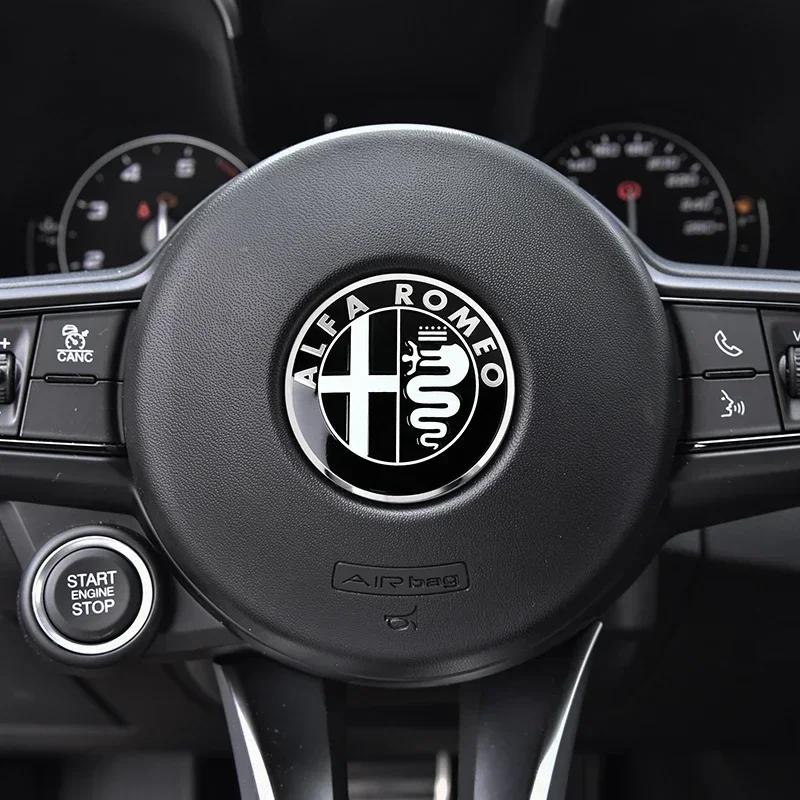 40mm 50mm 56mm 60mm 65mm 74mm Car Front Hood Badge Logo Rear Trunk Emblem For Alfa Romeo Giulietta Giulia 147 156 159 Mito GT