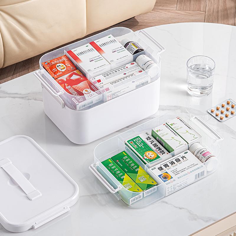 1PCS Large Capacity Storage Box Portable Multi-Layer Medical Medicine Display Cabinet Medical Storage Racks Medicine Storage Box