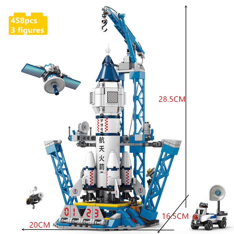 MOC Aerospaces Manned Rocket Craft Launch Center Space Spacecrafts Aviation  City Building Blocks Model Bricks Kits Sets Ideas