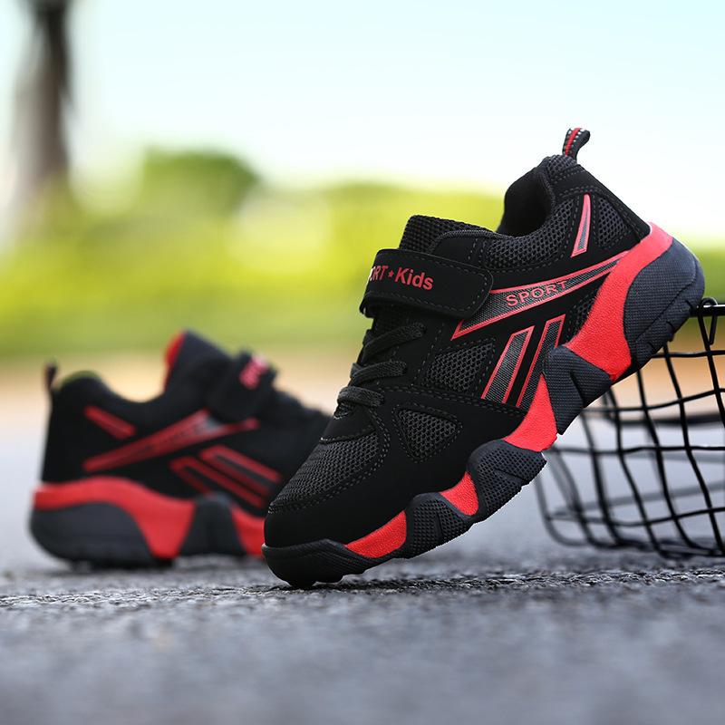 2025 Spring Classmates Children's Sports Shoes Boys Tide with Casual Shoes Lightweight Double Mesh Boys Sports Shoes Tide