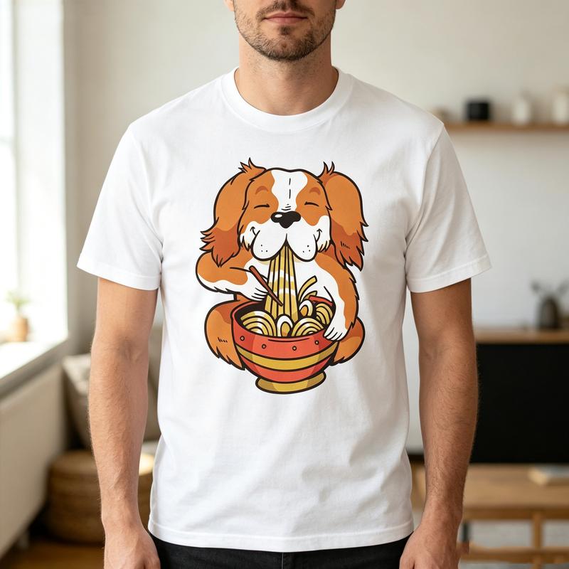 Vintage Dog RaUnisex Tee Cute Cartoon Dog Print Unisex Unisex Cotton Short Sleeve Trendy Streetwear Gift For Dog And RaUnisex Fans
