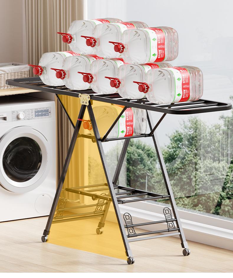 Foldable Wing-Shaped Clothes Drying Rack for Indoor/Outdoor Use