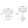 10Pcs Lightweight Transparent Plastic Martini Glasses Dessert Cups Toasting Flutes for Wedding Cocktail Night Event