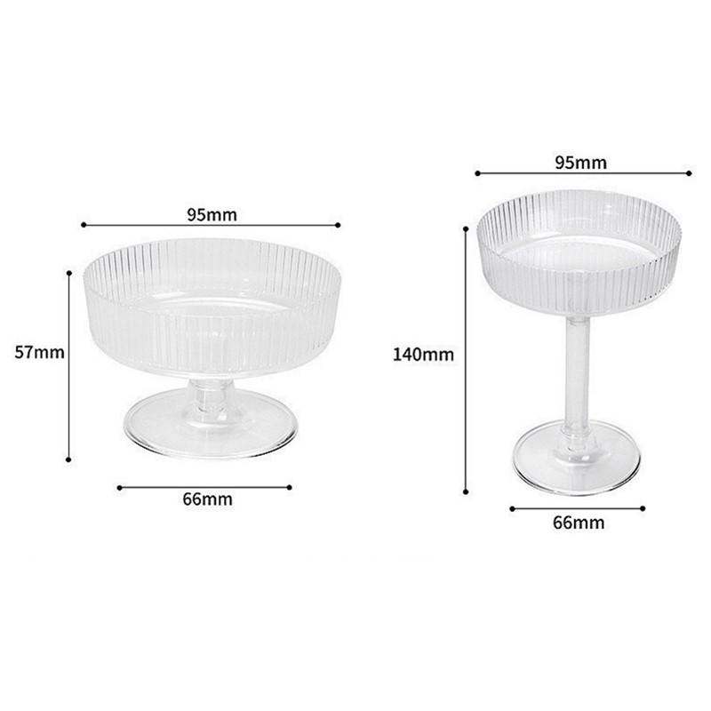 10Pcs Lightweight Transparent Plastic Martini Glasses Dessert Cups Toasting Flutes for Wedding Cocktail Night Event