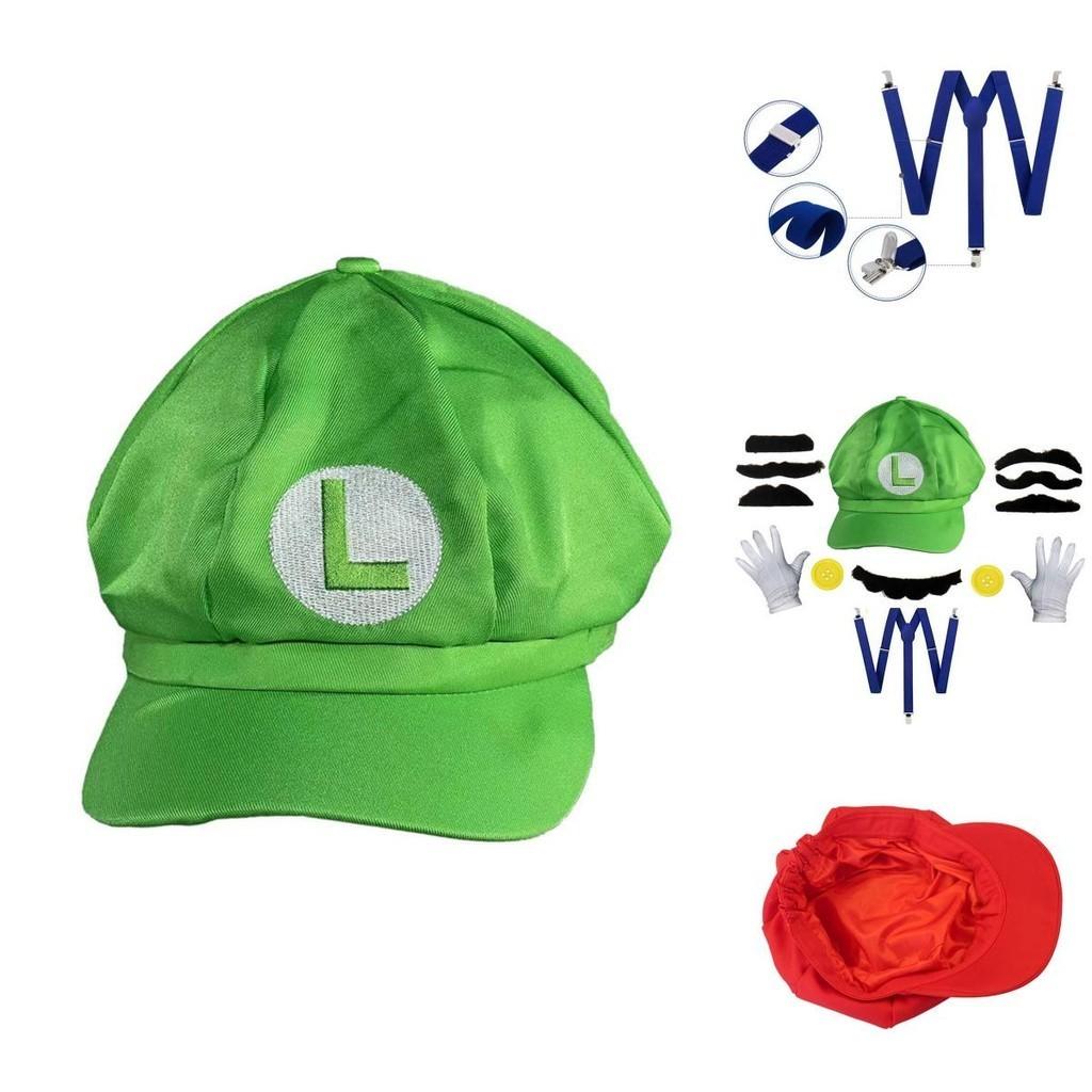 Official Mario Character Adult Octagon Sunhat Baseball Cap And Accessory Set