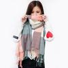 Autumn And Winter Warm Cashmere Fringed Student Plaid Scarf Women'S Winter Versatile Shawl