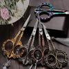 Vintage Embroidery Scissors For Women's Eyebrows And Eyelashes, With A 4.7-inch Petal Design. Sharp Fabric Cutting Scissors, Stainless Steel Nose