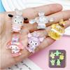 Lovely Cartoon Animal Resin Decorations For Diy Crafts Cream Gel Material