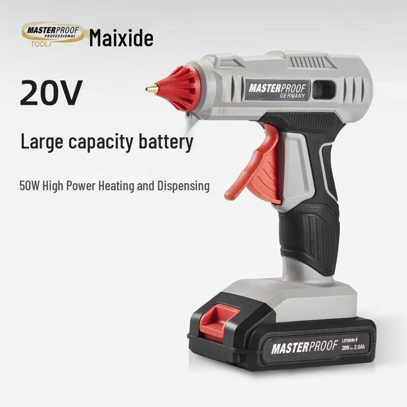 

MASTERPROOF Cordless Industrial Hot Glue Gun CN plug (adapter included)