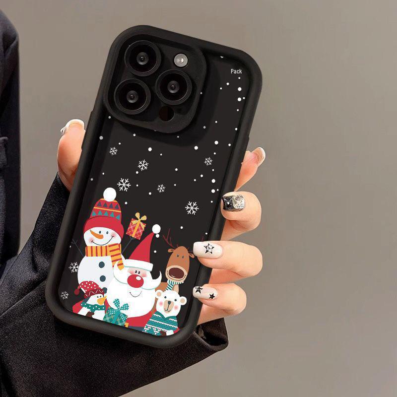 Christmas Carnival Apple iPhone Case: Compatible with 12, 13, 14, 15 Plus, 16 Pro Max; Cute & Drop-proof Design