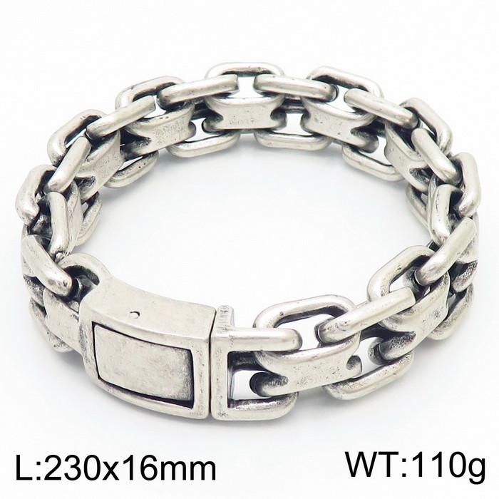 

Stainless Steel Heavy Double Zero Chain Bracelet for Men 20MM Retro Strong Man Gold Color Rock Necklace Thick Jewelry Gift Bracelet -23cm