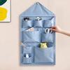Thick Cotton Canvas Wall Hanging Organizer Bag Kids Room Bathroom Closet Storage Multi-Pocket Fabric Pouch