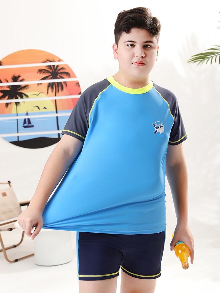 Plus Size Boys' Two-Piece Swimsuit for Kids - High Elasticity