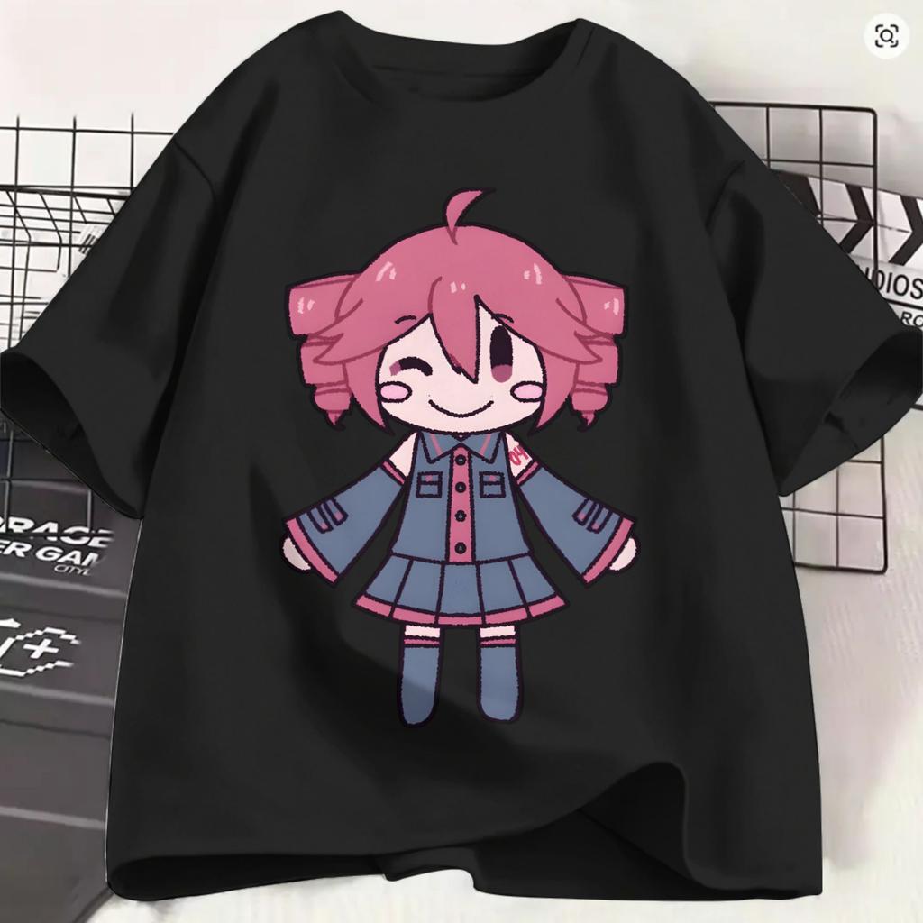 Kasane Teto Tshirt For Unisex Vintage 100 Cotton Tees Crewneck Short Sleeve T Shirts Birthday Present Tops
