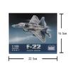 1/100 Scale Aircraft F22 Fighter Toy Model Plane ABS Military Model Building Toys For Kids 3D Puzzle Assembly Miniature Airplane