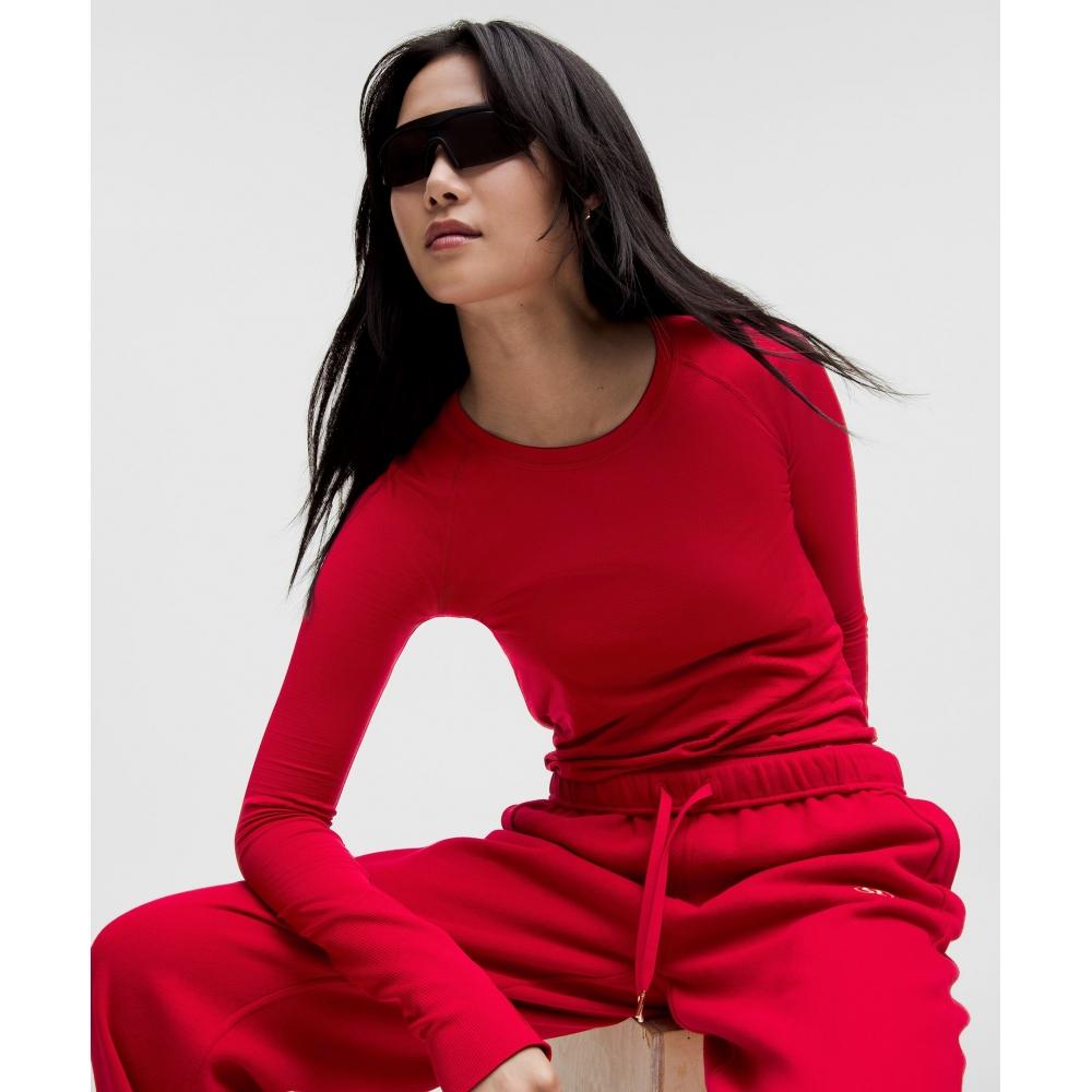 Lululemon Lunar New Year Swiftly Tech Long Sleeve Shirt 2.0  Waist Length Dark Red Dark Red