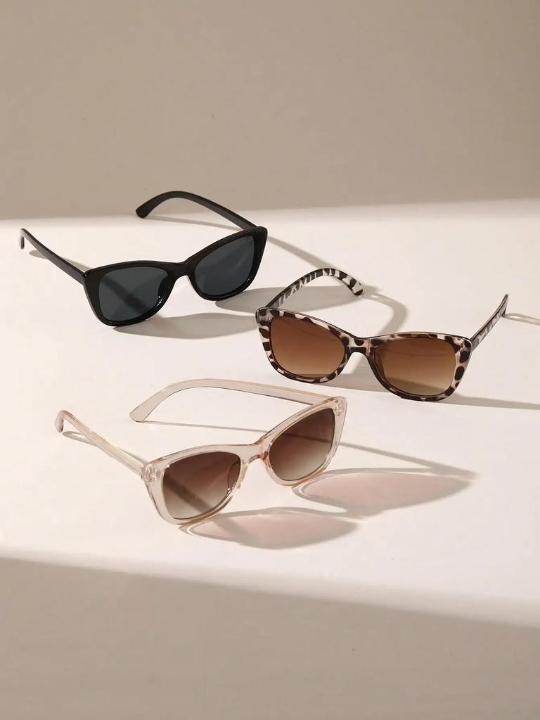 3 PCS Unisex Plastic Cat-eye Shape Fashion Sunglasses For Street Photography_1005006846945985_images