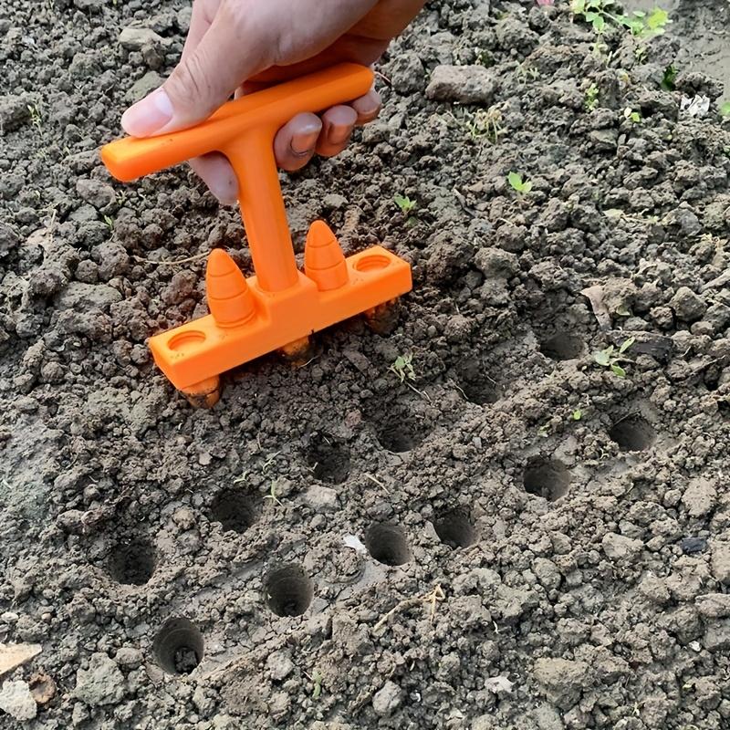 1 buc. Săditor manual horticol cu perforare poroasă, care poate perfora 0-5 găuri, potrivit pentru însămânțare, butași, răsaduri, etc.