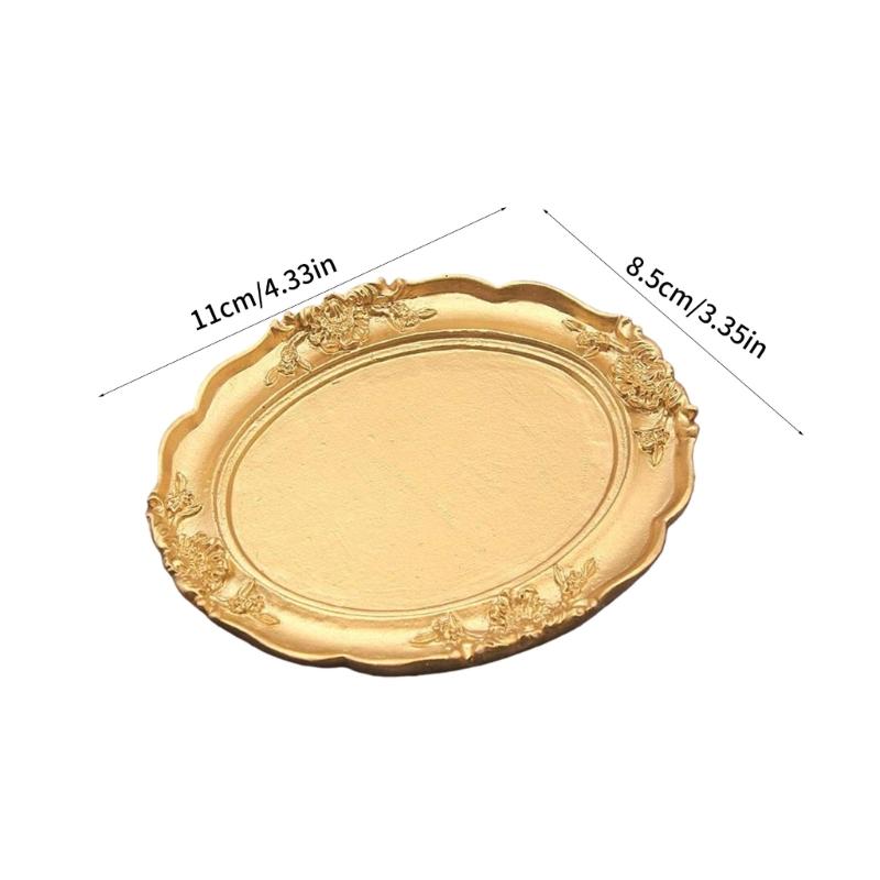 Smooth Elliptical Display Tray Nonslip Design Plate For Jewelry Storage And Organization Resin Trinket Dish