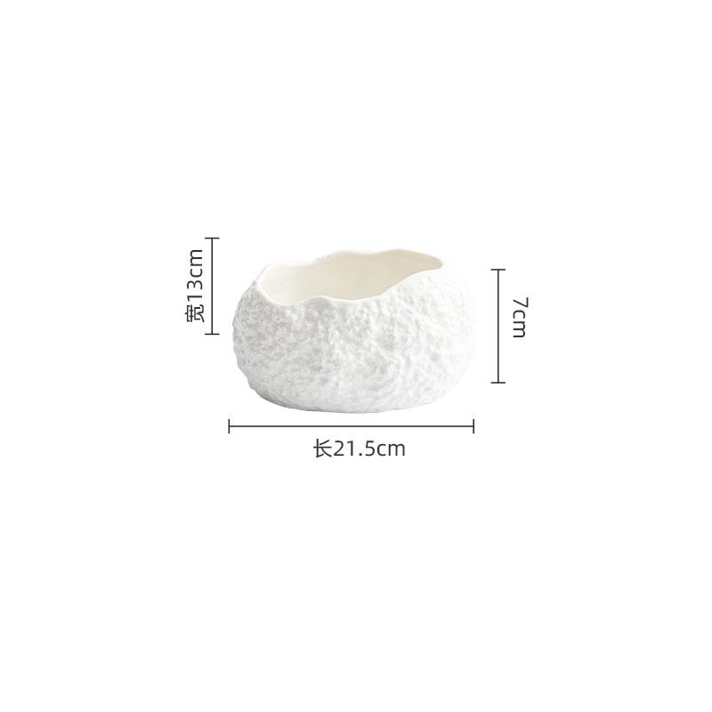 Irregular Rock Texture Ceramic Bowl Dessert Bowl Thick Soup Bowls Steamed Egg Bowls Molecular Cuisine Specialty Tableware
