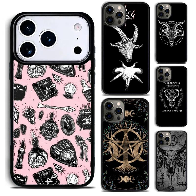 Witchcraft Occult Pentagram Phone Case For iPhone 17,16e,15,14,13,12,11,Mini,Pro,MAX soft Silicone Cover