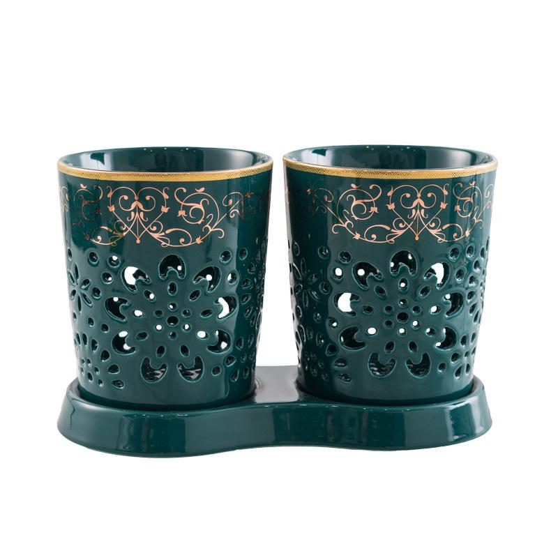 

Ceramic Anti-Mold Double Barrel Chopstick Holder for Restaurants and Hotels Single Barrel (Sunflower) Large Capacity изумрудный