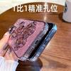 Electroplating quicksand violent bear is suitable for iPhone17 mobile phone case with glass lens film Apple 16 transparent soft case
