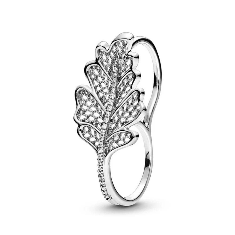 Boże Narodzenie Srebro 925 Korona Serce Kwiat Skrzydło Cyrkon Błyszczące Pierścionki Dla Kobiet Biżuteria Fine Jewelry ślub Rocznica Prezenty
