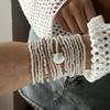17Pcs Boho Shell-Inspired Beaded Bracelet Set for Women Pastel Color Layered Wrist Jewelry Summer Beach Vacation Accessories