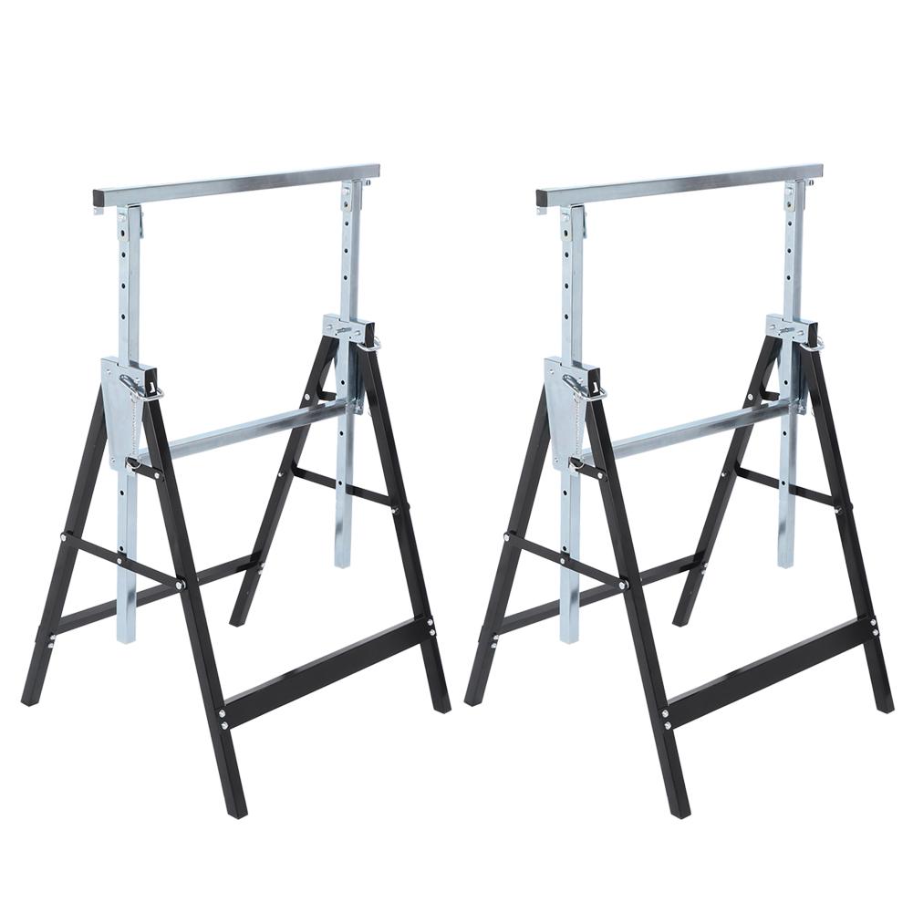2Pcs/Set Height Adjustable Detachable Folding Lifting Bracket Frame Support for Work Table