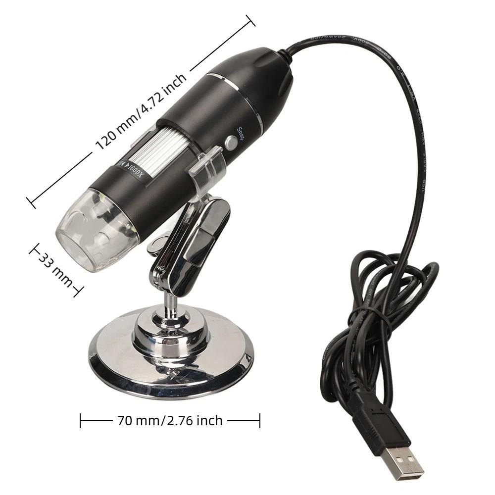 with 8 LED Digital Microscope 50X-1600X Magnification Handheld Microscope  Smartphone