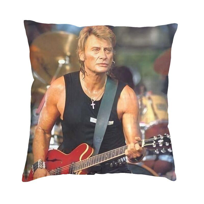 Motorcycle Johnny Hallyday Pillow Case Xcm Decorative French Rock Singer Modern Cushion Cover Soft Pillowcase
