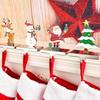 Christmas Stocking Holders for Mantel Non-Slip Heavy-Duty Metal Hooks Stable Display Stand Reindeer Santa Snowman Tree Decorations